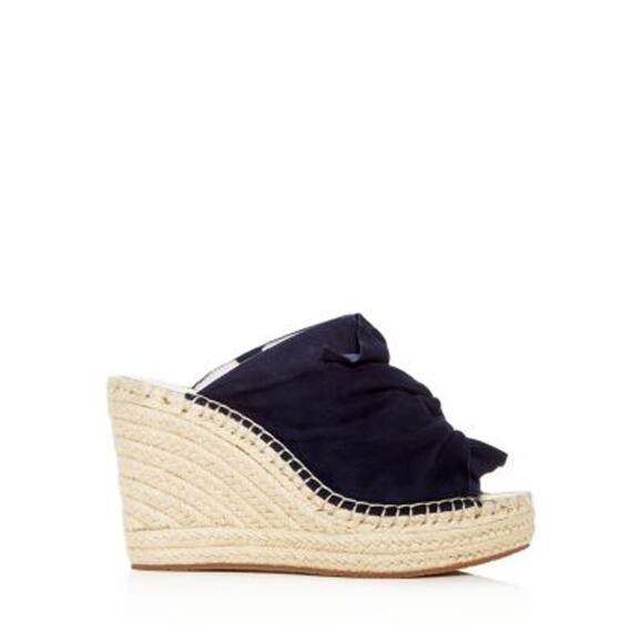 Kenneth Cole Odele Suede Espadrille Wedge Slide Sandals Size 6.5 M Coastal Boho - Picture 1 of 12